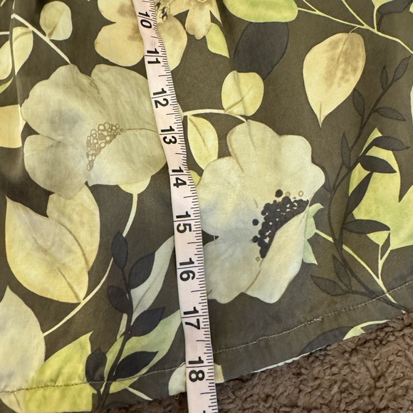2 FOR $20 Banana Republic Silk Blend Skirt Floral Beige Brown A Line Mini 8 - Picture 3 of 5
